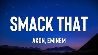 Smack That  Akon Eminem Lyrics [upl. by Aicertap]