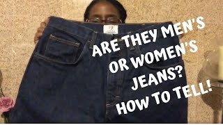 HOW TO TELL MENS AND WOMENS JEANS APART  Advice for Resellers [upl. by Inattyrb]