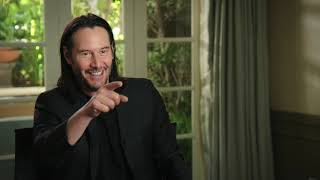 Keanu Reeves quotJohn Wickquot 3 sit down interview [upl. by Darsie284]