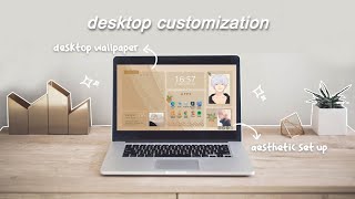 how to make your laptoppc aesthetic 🤎 windows 10 customization [upl. by Amando]