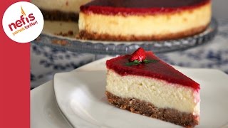 Frambuazlı Cheesecake Tarifi  Meyve Soslu Cheesecake  Nefis Yemek Tarifleri [upl. by Anitsuj155]