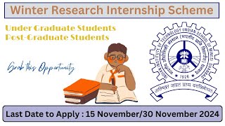 Apply Now  Research Internship 2024  IIT Dhanbad [upl. by Retsevlys]