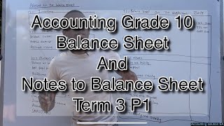 Grade 10 Accounting Term 3  Balance Sheet amp Notes Full video Part 1 of 2024 [upl. by Bartlett740]