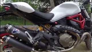 Ducati Monster 821 with Racing Termignoni walkaround startup and revving [upl. by Otrebilif]