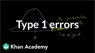 Type 1 errors  Inferential statistics  Probability and Statistics  Khan Academy [upl. by Rhines958]