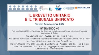 Il brevetto unitario e il Tribunale unificato [upl. by Artinak371]