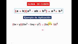 SUMA Y DIFERENCIA DE CUBOS [upl. by Jorie]