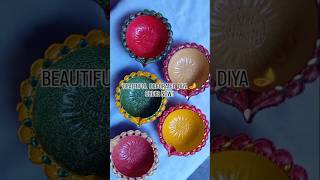 Beautiful decorated diya🪔🪔youtubeshorts diyart diyadecoration ramayenge diwalispecial [upl. by Addiego941]