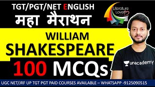 William Shakespeare  UP TGT PGT English 2022 [upl. by Ynafets]