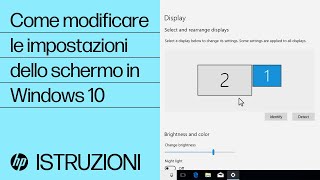 Come modificare le impostazioni dello schermo in Windows 10  HP Support [upl. by Julita]