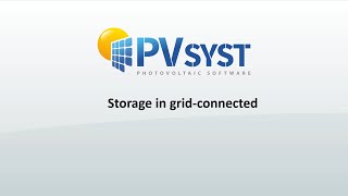 PVsyst 7  Storage for SelfConsumption Grid Connected System [upl. by Mia]