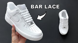 How to Bar Lace Your Nike Air Force 1s StepbyStep Tutorial [upl. by Kemble]