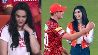 Preity Zinta jealous when SRH owner Kavya Maran came to meet Pat Cummins after winning match vs PBKS [upl. by Aneehc252]