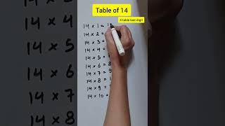 Table of 14 trick  14 ka table  14 ka pahada 14table maths mathematics mathstable shorts [upl. by Badger106]