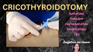 205cricothyroidotomy cricothyrotomy procedure airway emergency stridor [upl. by Falo]