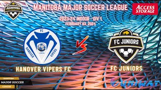 February 3rd WSF Div 1 Hanover Vipers FC vs FC Juniors [upl. by Mulligan569]