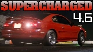 10 second Supercharged sn95 Mustang Gt drag racing Edgewater 2012 [upl. by Adnole]