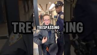 Trespassing nypd gangster firstamendment auditor tyrant exposed publicbuilding precinct [upl. by Adnulahs]