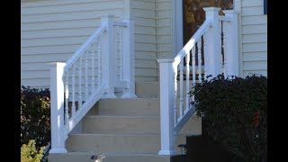 Vinyl Railing Attached To Concrete Patio amp Stairs [upl. by Feeney929]