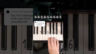 FNAF 6 Song Labyrinth Cg5 Piano Tutorial shorts [upl. by Arman417]