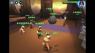 SWGOH TW Ewok Princess Kneesaa Omicron vs CLS Team [upl. by Lowell]