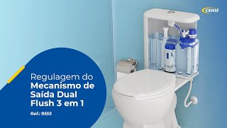 Mecanismo de Saída Dual Flush 3 em 1  Regulagem [upl. by Enttirb]