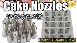 cake nozzles ගැන දැනගමු සිංහල Cake nozzles sinhala Chathus Cake amp beauty [upl. by Erasme]