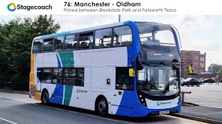 Nippy MMC Stagecoach Manchester 76 service between Brookdale Park and Failsworth Tesco [upl. by Milah]