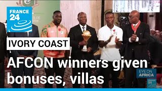 Ivory Coast players given bonuses villas for AFCON triumph • FRANCE 24 English [upl. by Oicatsana]