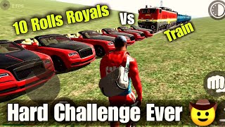 10 ROLLS ROYALS Vs TRAIN  WHICH WILL WIN In INDIAN BIKE DRIVING 3D [upl. by Lanor]