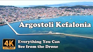 Argostoli Kefalonia Greece Cephalonia from Drone in 4K [upl. by Notecnirp347]