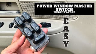 HOW TO FIX POWER WINDOW MASTER SWITCH FORD MERCURY LINCOLN F150 MARAUDER EXPEDITION LINCOLN MARK [upl. by Candy863]