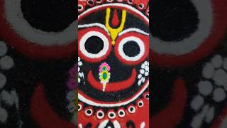 Sree jagannath rangoli design 🖤ଜୟଜଗନ୍ନାଥ jagannath rangoli art shorts youtubeshorts trending [upl. by Enined]