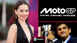 Game of Thrones star Emilia Clarke reveals new MotoGP logo 🏍️ MotoGP [upl. by Kaufman229]