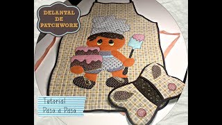 Cómo hacer delantal de patchwork Tutorial delantal de patchwork en español paso a paso Tutorial [upl. by Wettam10]