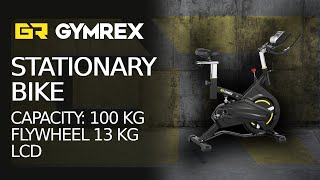 Stationary Bike Gymrex GRMG123  Product presentation [upl. by Nauqat487]