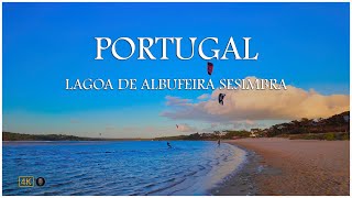 LAGOA DE ALBUFEIRA SOOTHING WAVES amp NATURE SOUNDS RELAXING BEACH ESCAPE IN SESIMBRA PORTUGAL 4K [upl. by Irot]