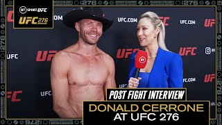 Donald quotCowboyquot Cerrone on his retirement 🤠  UFC 276 Post Fight Interview [upl. by Ynnub32]