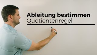 Ableitung bestimmen Quotientenregel zum Ableiten von Funktionen  Mathe by Daniel Jung [upl. by Mcgee]