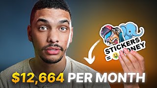 Make 500 Per Day Selling Stickers Online EASY SIDE HUSTLE [upl. by Iahs]