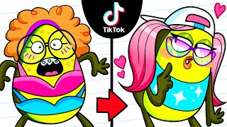 MOM vs DAUGHTER in Tik Tok  Coolest Hacks to Become Popular  Avocado Couple [upl. by Adelaide541]