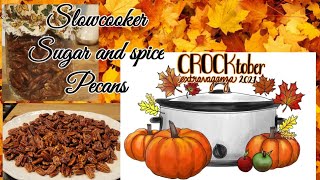 Crocktober Extravaganza 2021 Sugared Spiced Slowcooker Pecans [upl. by Htehpaj]