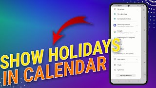 How To Show or Hide Holidays On Calendar on Samsung Galaxy [upl. by Anad]