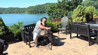 Tygart Lake West Virginia State Park Handpan at the Lodge [upl. by Ahsilet985]