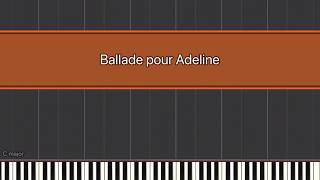 Ballade pour Adeline Klavier Lektion einfach Piano lession easy [upl. by Capps]