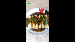 Steamed Tofu with Soy Sauce  Simple Steamed Tofu Recipe  Asian Cooking [upl. by Ennail]