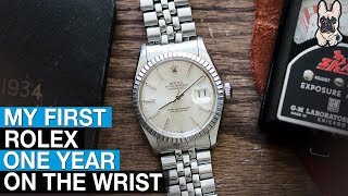 First Rolex One Year Later  Long Term Review of Rolex Datejust 16030 [upl. by Rumery183]