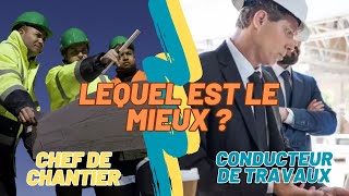 Chef de chantier vs Conducteur de travaux  Quelles sont les différences [upl. by Colt828]