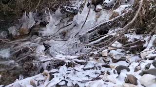 Sculture di ghiaccio in un ruscello d alta montagna ❄️ [upl. by Kielty]