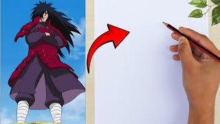 how to draw madara full body  madara drawing anime drawing [upl. by Barbur]